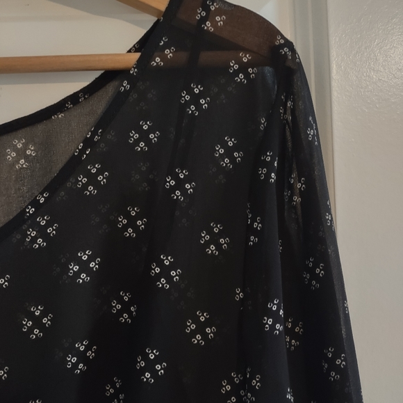 Free People Baby Dee Black Sheer Mini Dress - Picture 4 of 15